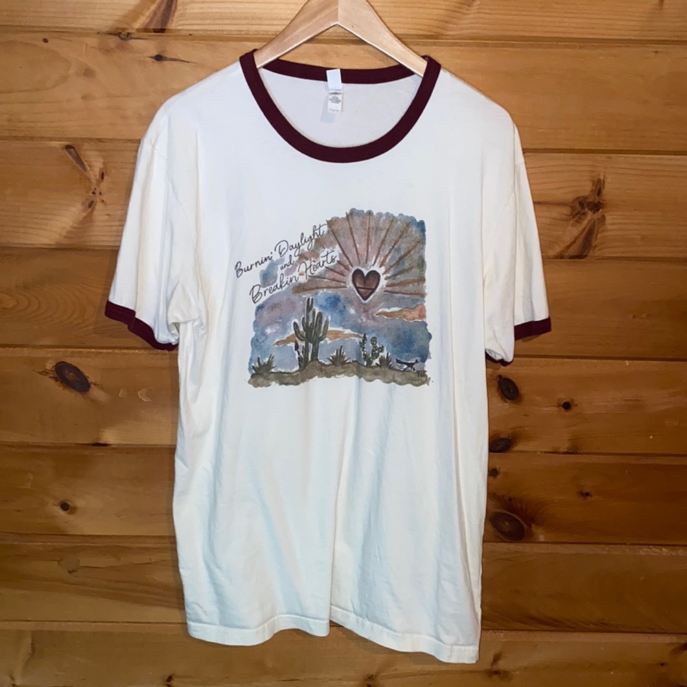 Burning daylight and breakin hearts small shop graphic tshirt